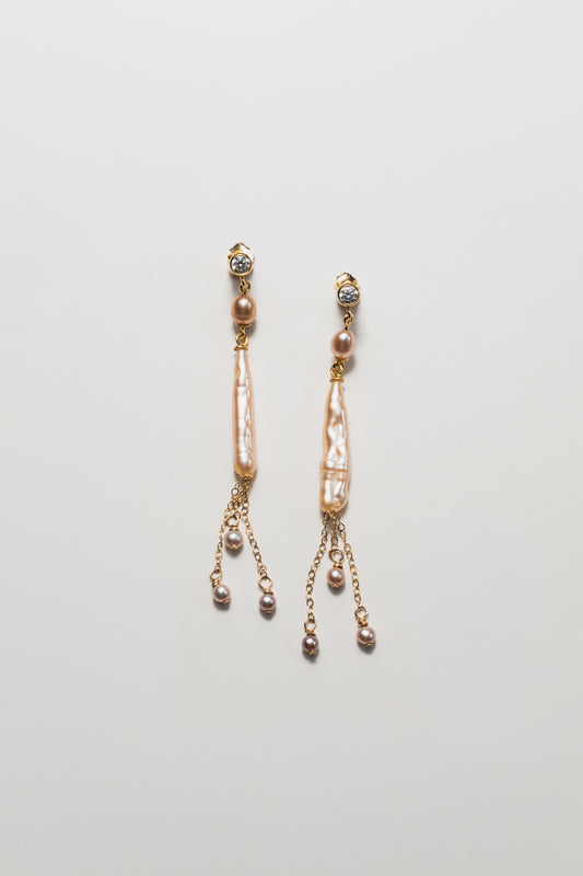 CARIBE I - 14K Gold-Filled & Pearls Earrings