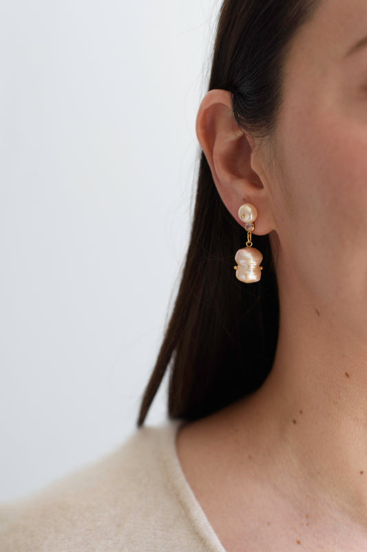 PLUTO - 14K Gold-Filled & Pearls Earrings