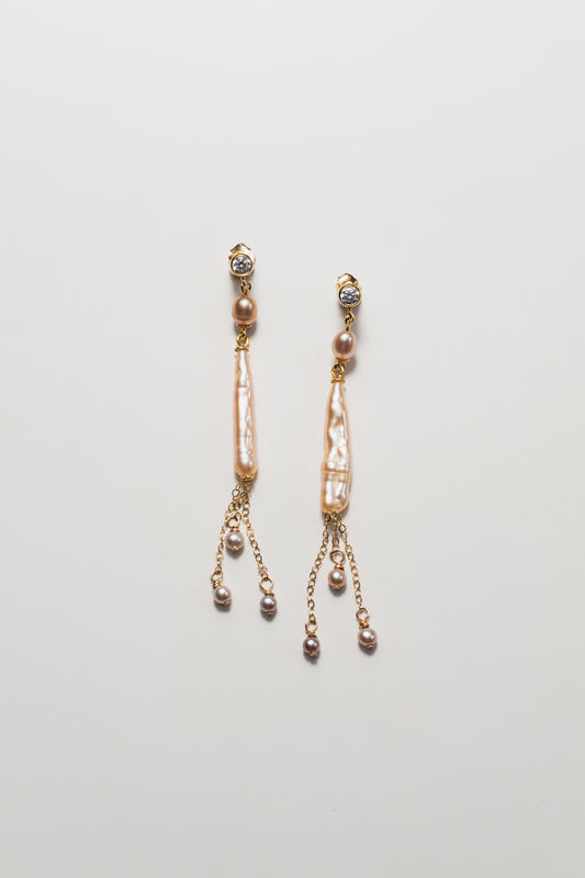 CARIBE I - 14K Gold-Filled & Pearls Earrings