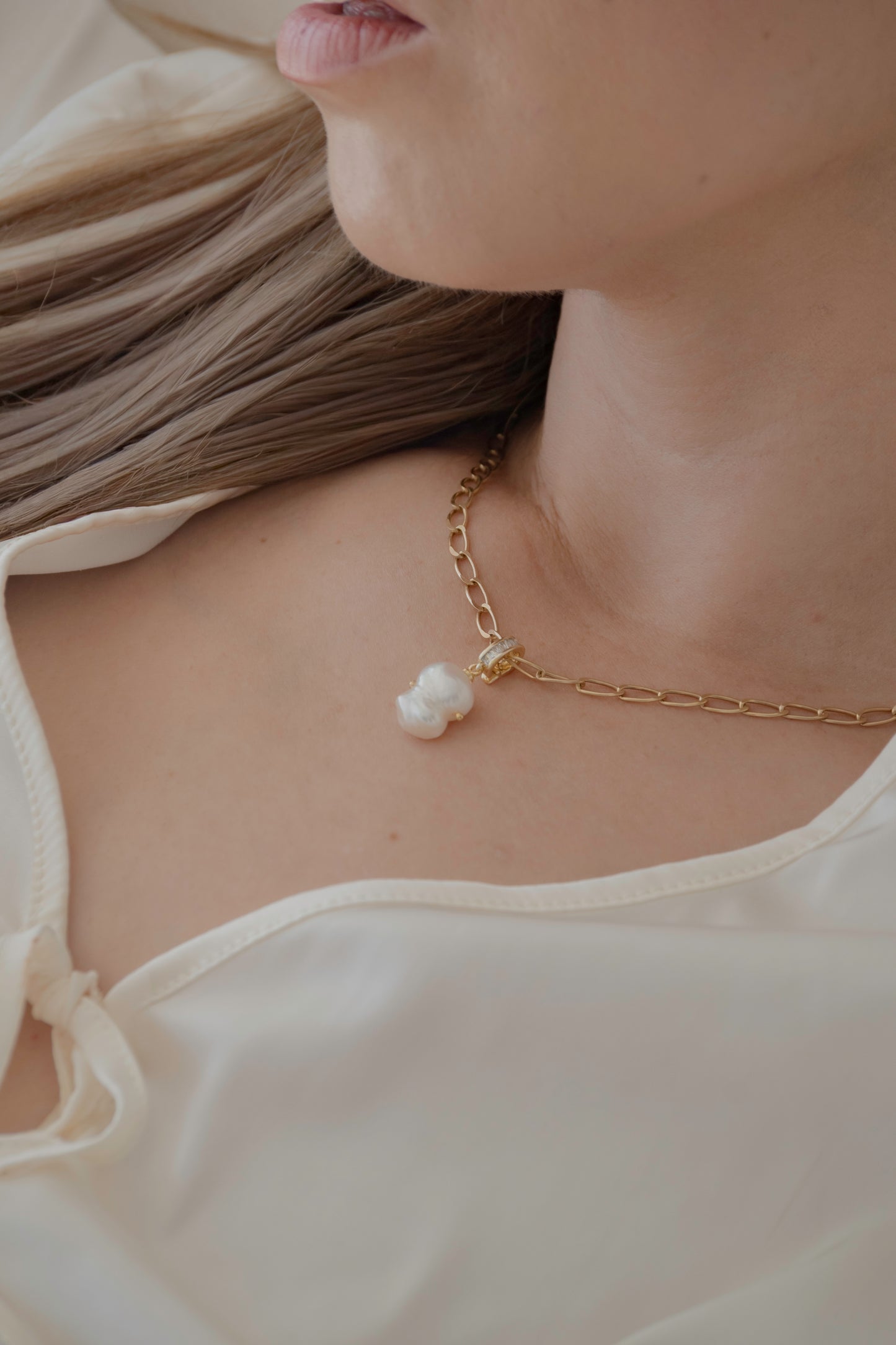 INO CHARM - 14K Gold-Filled & Pearls Charm