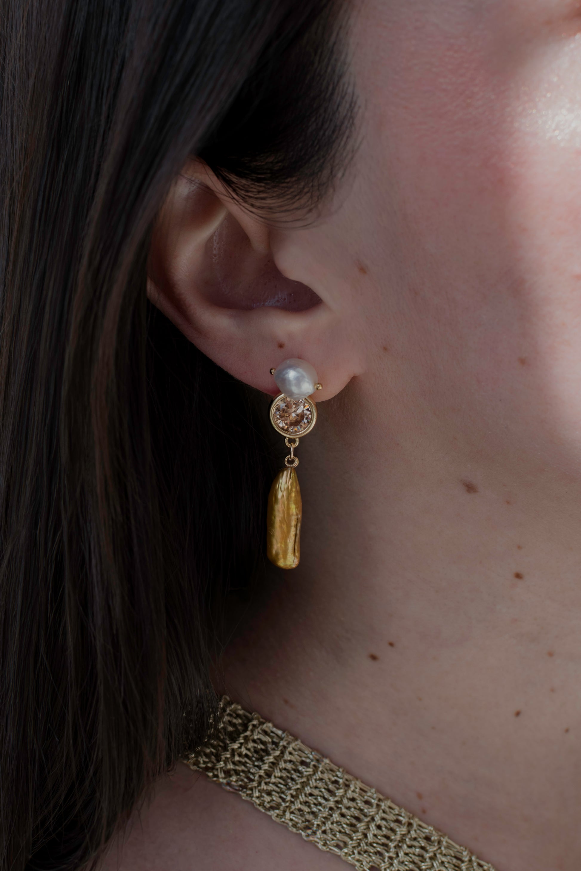 MAZU - 14K Gold-Filled & Pearls Earrings