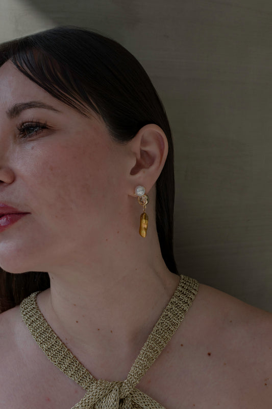 MAZU - 14K Gold-Filled & Pearls Earrings