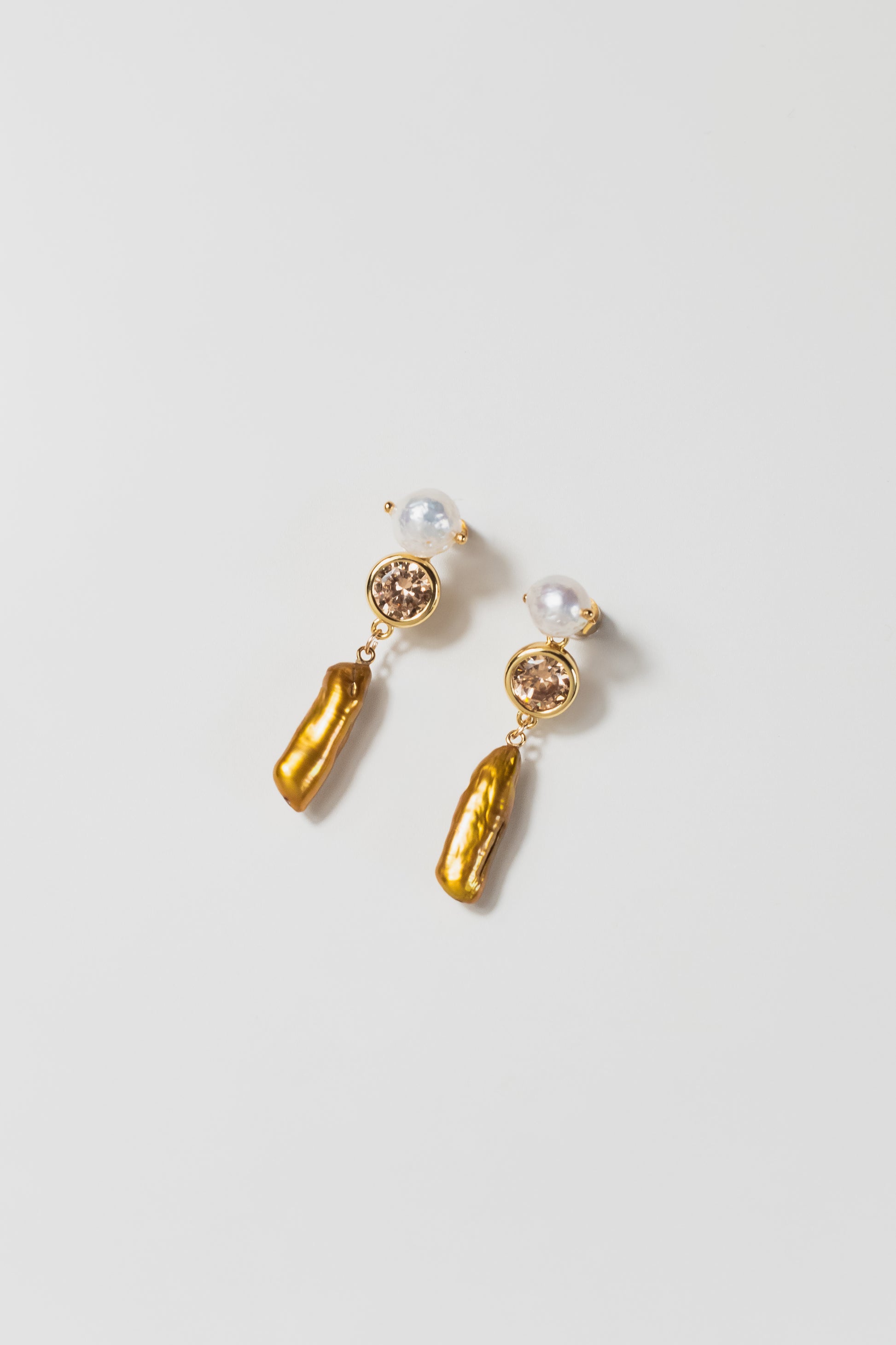 MAZU - 14K Gold-Filled & Pearls Earrings