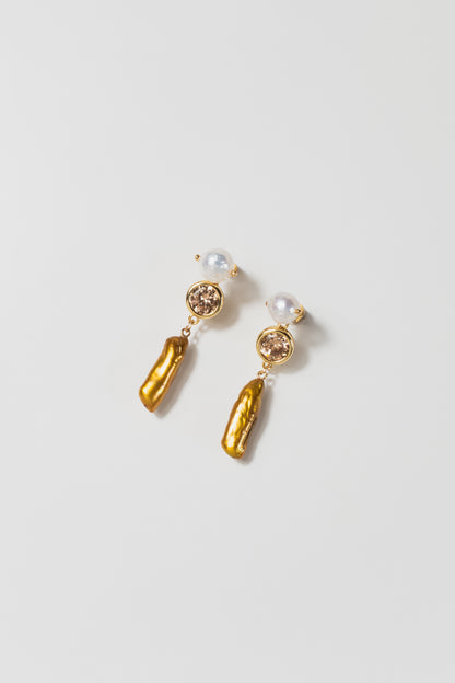 MAZU - 14K Gold-Filled & Pearls Earrings