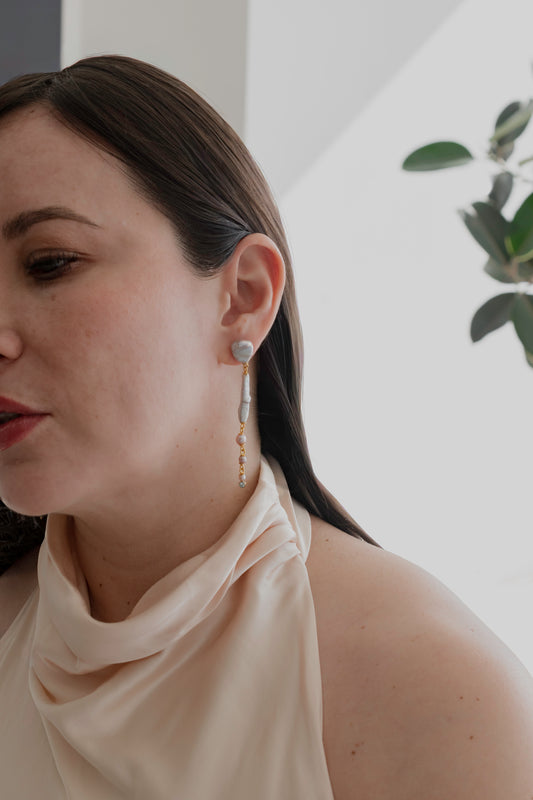  SEDNA - 14K Gold-Filled & Pearls Earrings